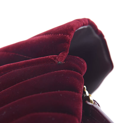 Saint Laurent Velvet Y Quilted Monogram Toy Loulou Crossbody Bag French Burgundy 9 of 12