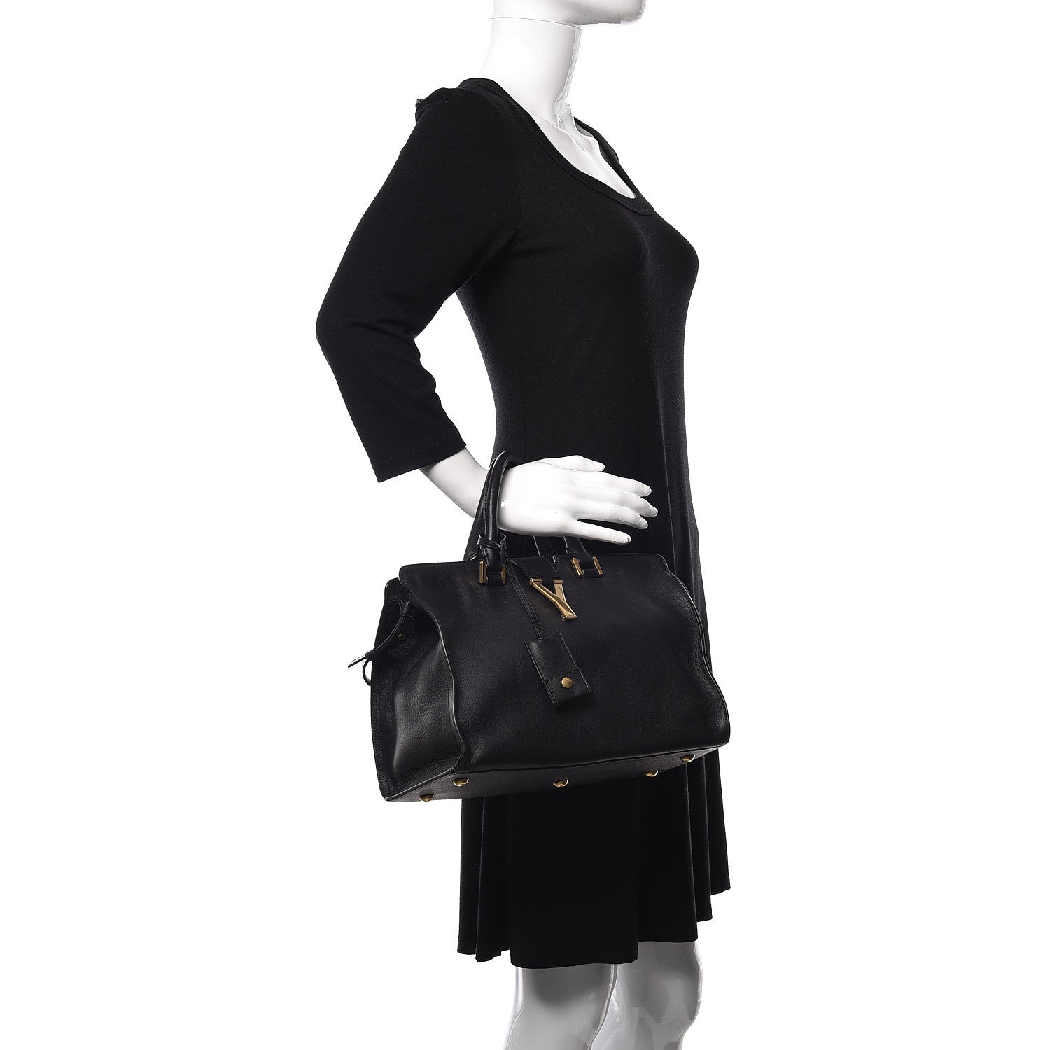 Saint Laurent Calfskin Small Classic Y Cabas Black 2 of 11