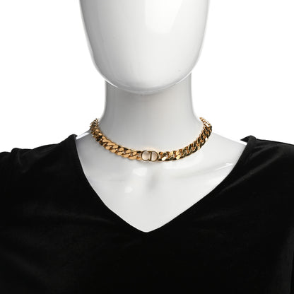 Christian Dior Metal Danseuse Etoile Chain Choker Necklace Gold 2 of 5