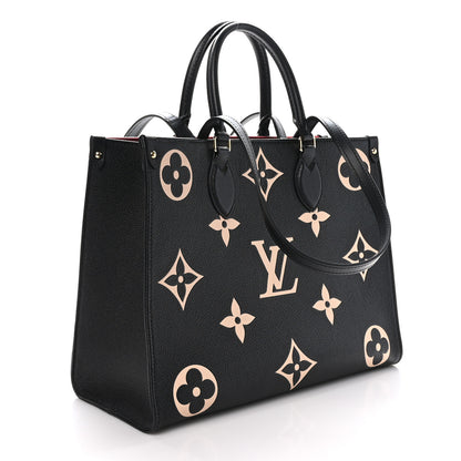 Louis Vuitton Empreinte Monogram Giant Onthego MM Black Beige 3 of 9