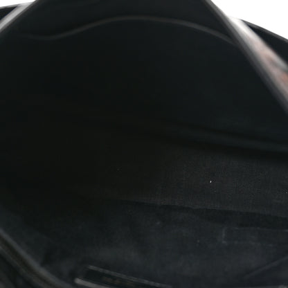 Saint Laurent Crocodile Embossed Lambskin Monogram Medium Niki Chain Satchel Black 5 of 12