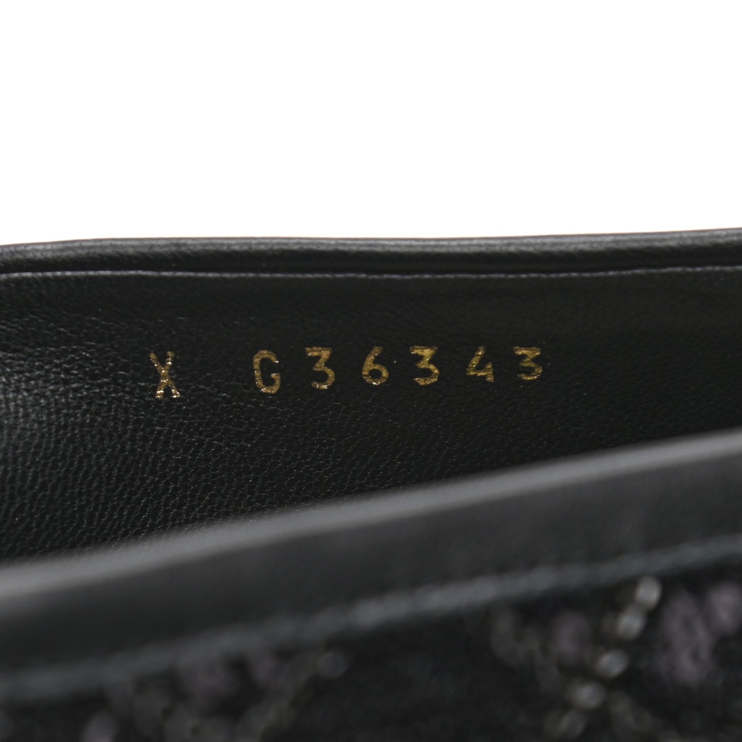 Sequin Lambskin Quilted CC Loafers 36 Black