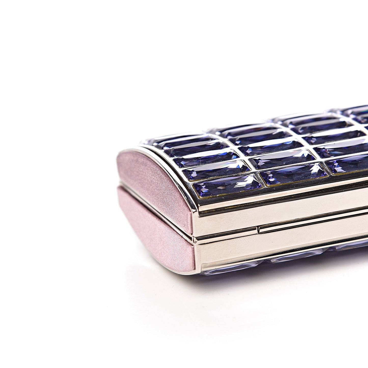 Swarovski Crystal Minaudiere Clutch Purple