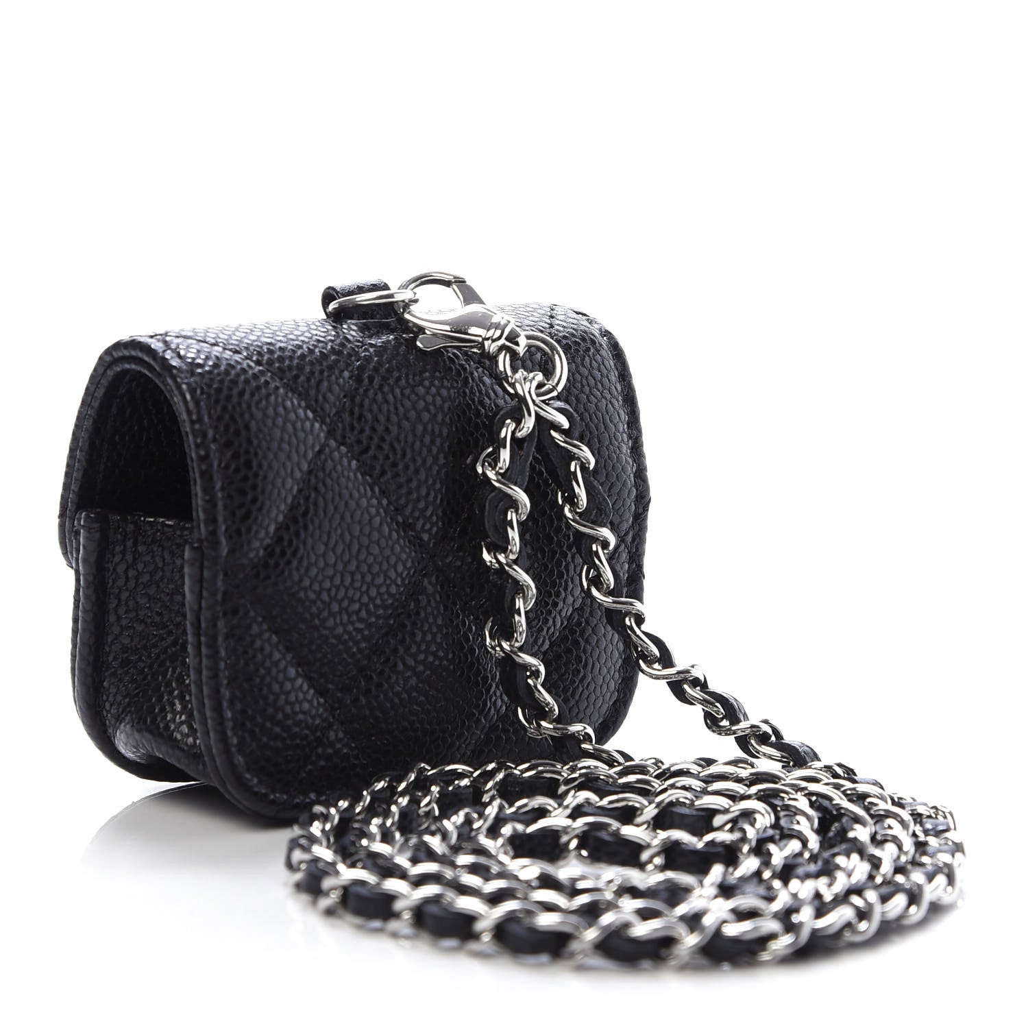 Chanel Caviar Quilted Airpods Pro Case Black 3 of 9