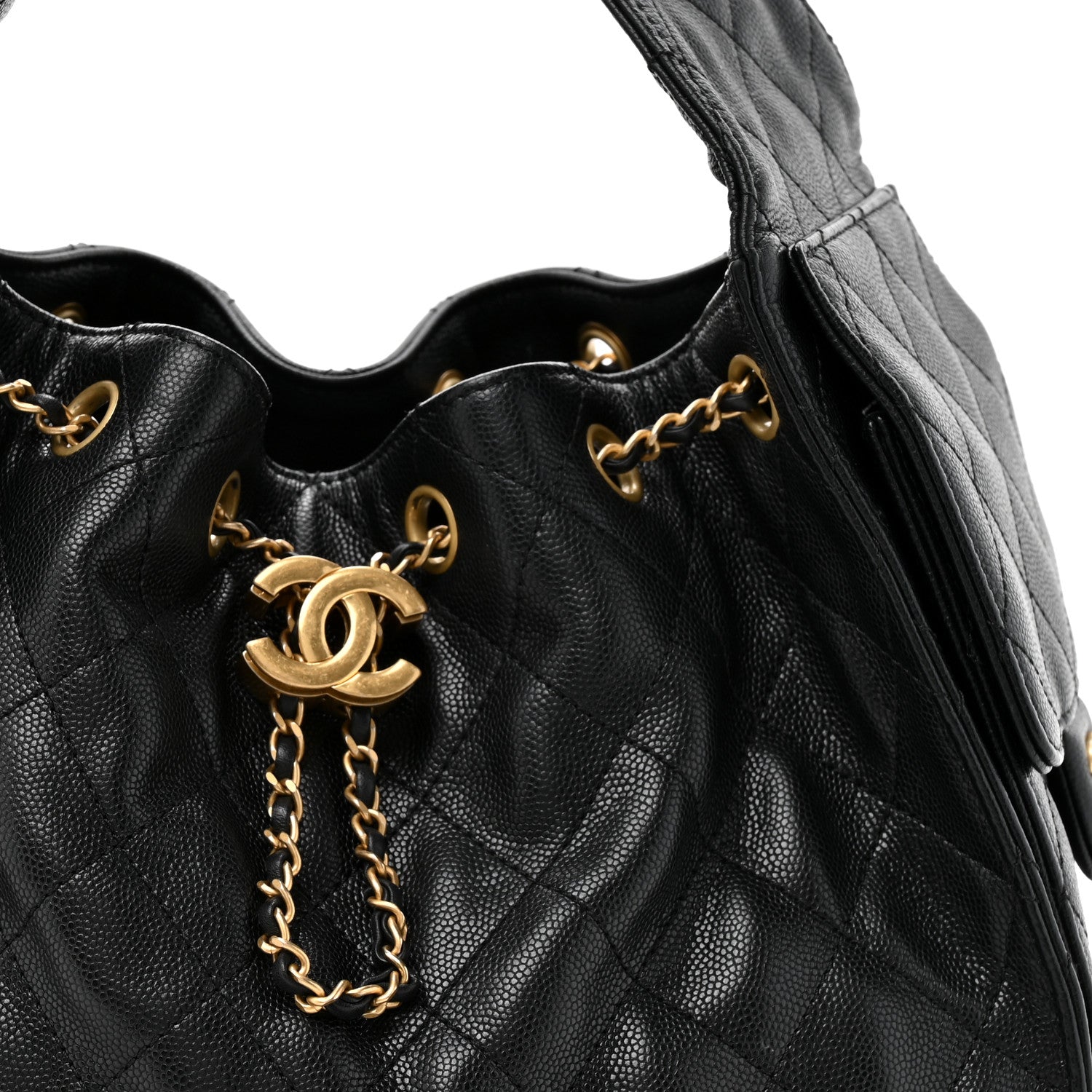 Chanel Caviar Quilted Small Chanel 25 Handbag Black 8 of 14