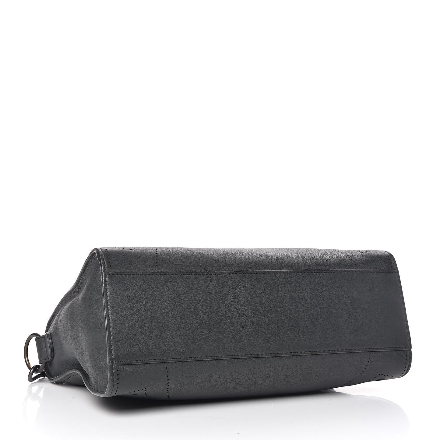 Veau Soyeux Perforated Blackout Hardware S City Gris Fossile