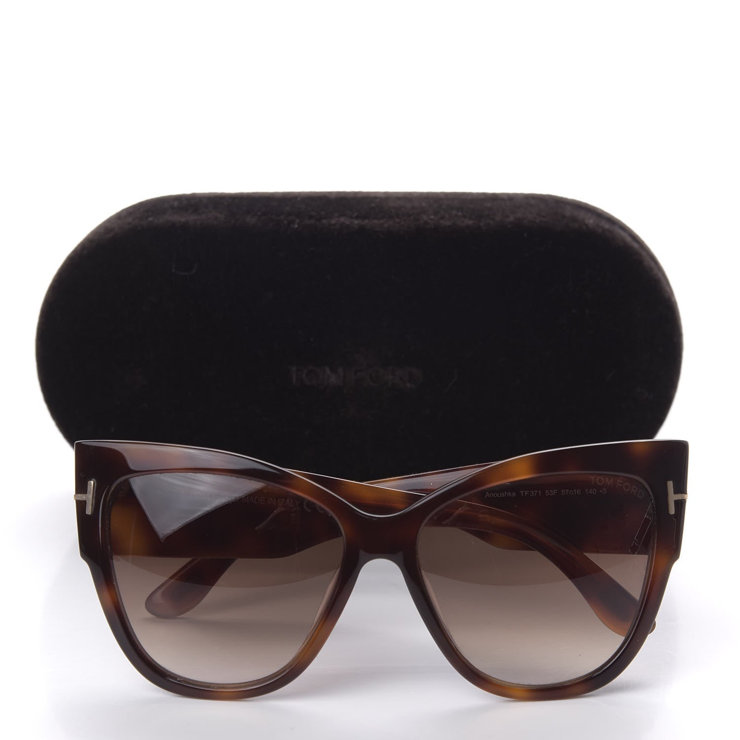 Tom Ford Acetate Anoushka Cat Eye Sunglasses TF371 Tortoise Shell 8 of 8