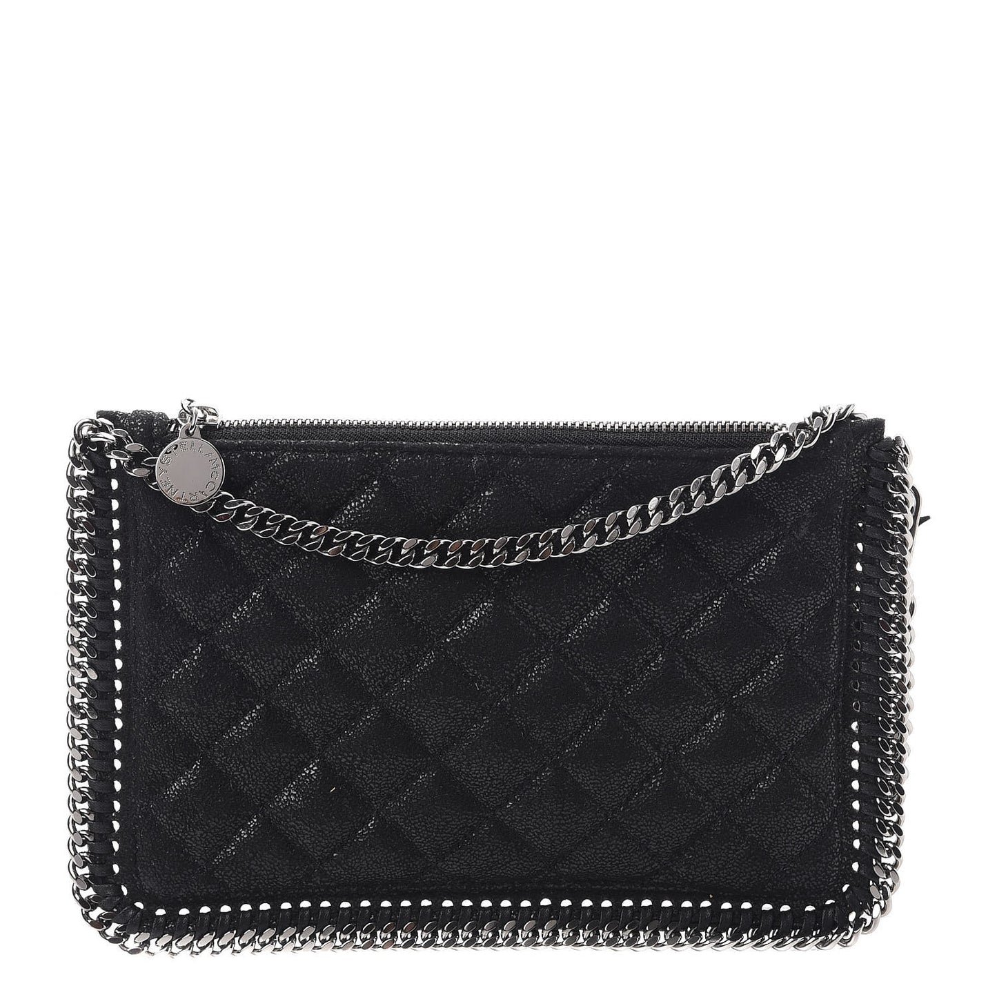 Shaggy Deer Quilted Falabella Wristlet Black