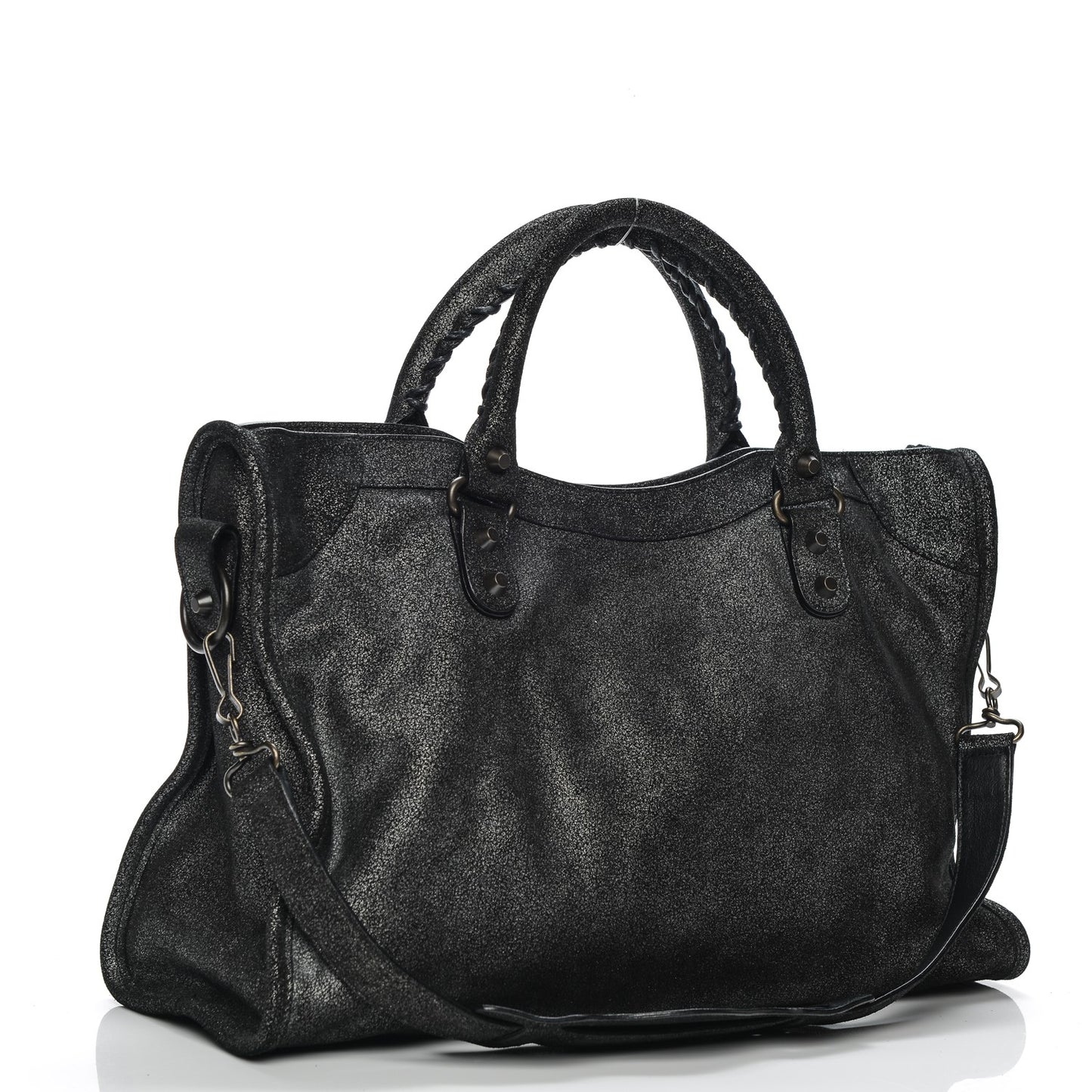 Metallic Craquele Classic Hardware City Black