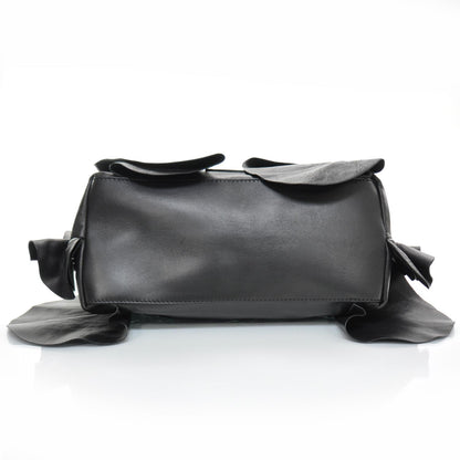 Valentino Garavani Nappa Leather Ruffled Hobo Black 5 of 9