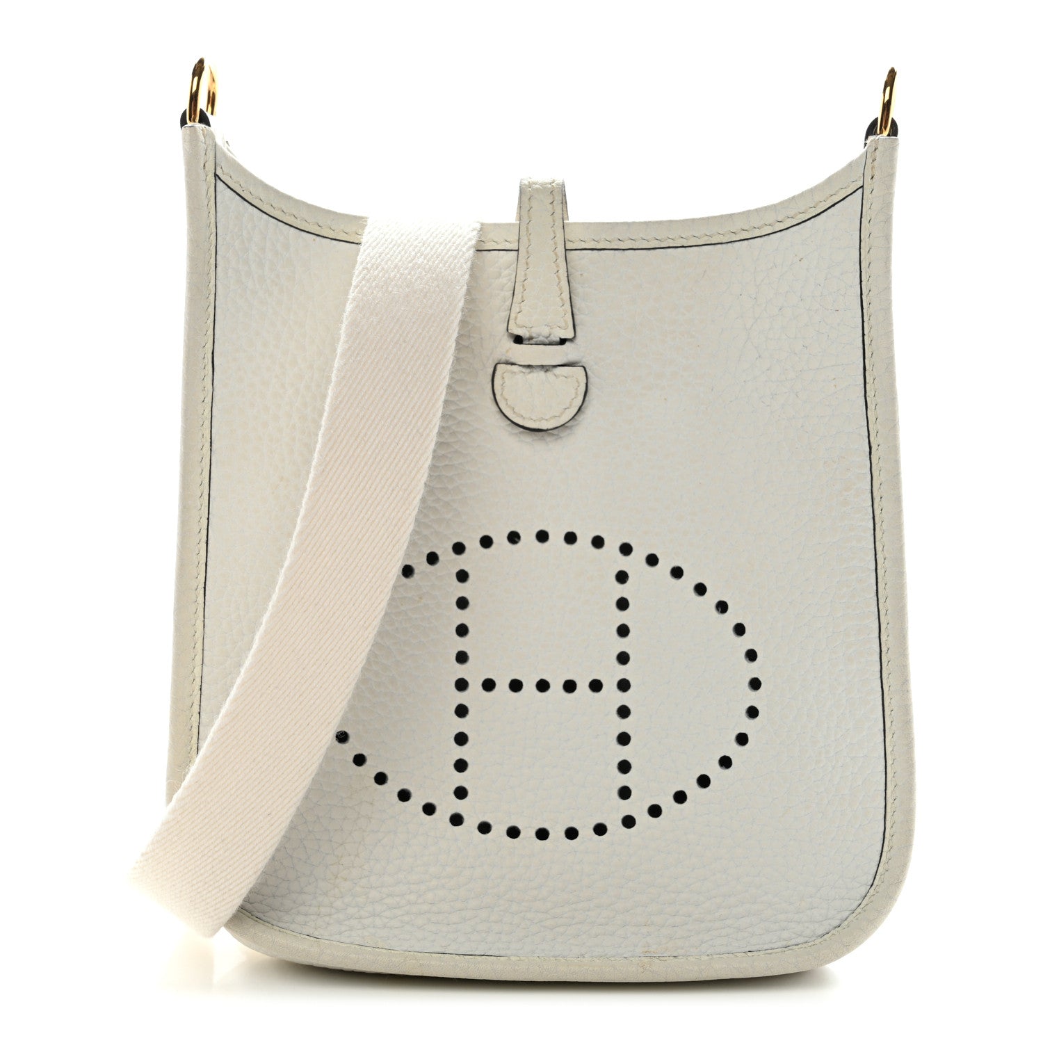 Hermes Taurillon Clemence Amazone Evelyne TPM New White 1 of 12