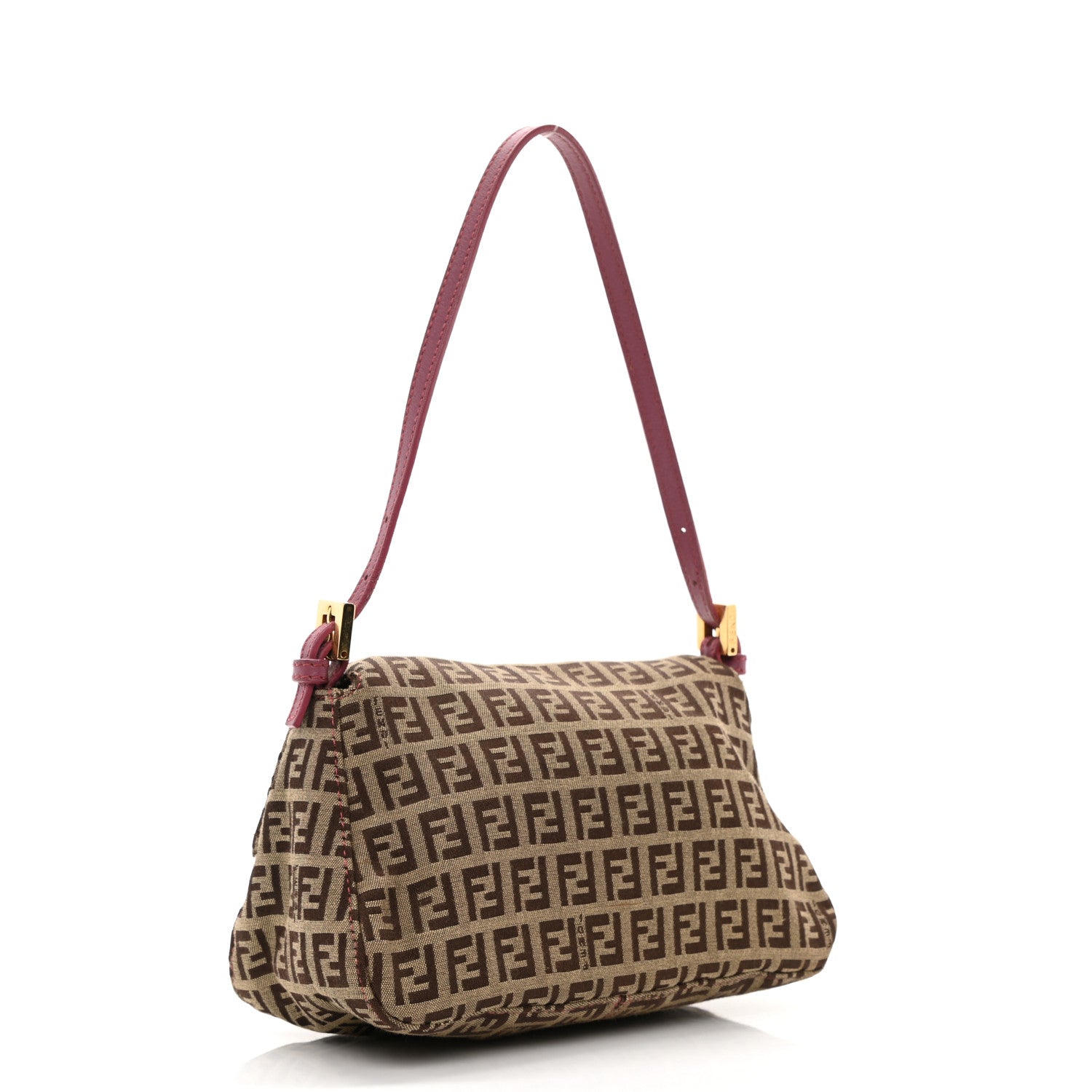 Fendi Zucchino Vitello Mini Mama Baguette Mogano Panna Erica 3 of 10