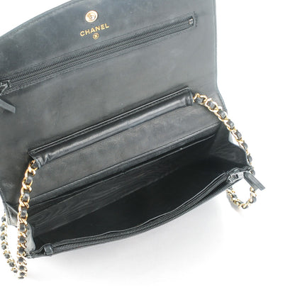 Chanel Caviar Timeless CC Wallet On Chain WOC Black 5 of 8