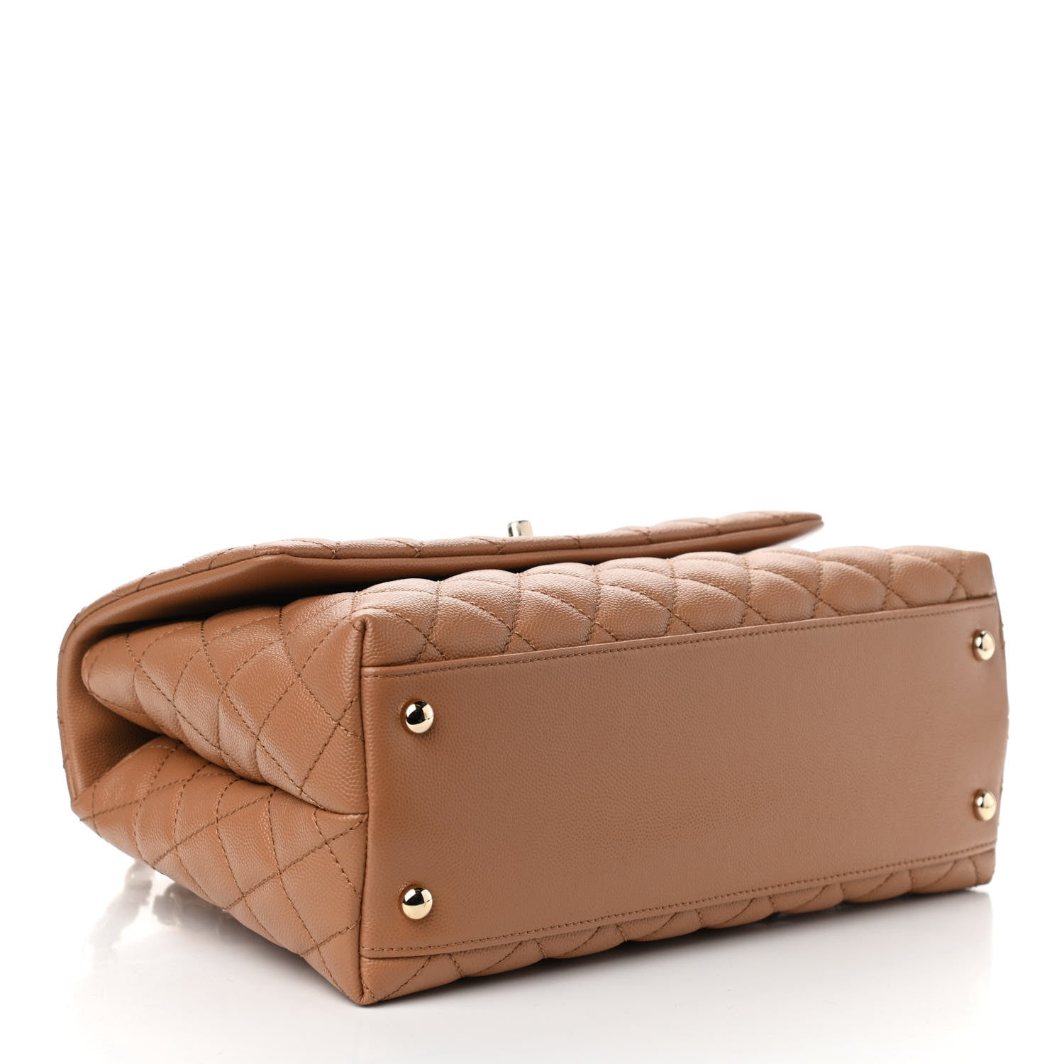 Chanel Caviar Quilted Small Coco Handle Flap Brown 8 of 19