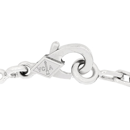 Van Cleef & Arpels 18K White Gold 5 Motifs Guilloche Vintage Alhambra Bracelet 3 of 5