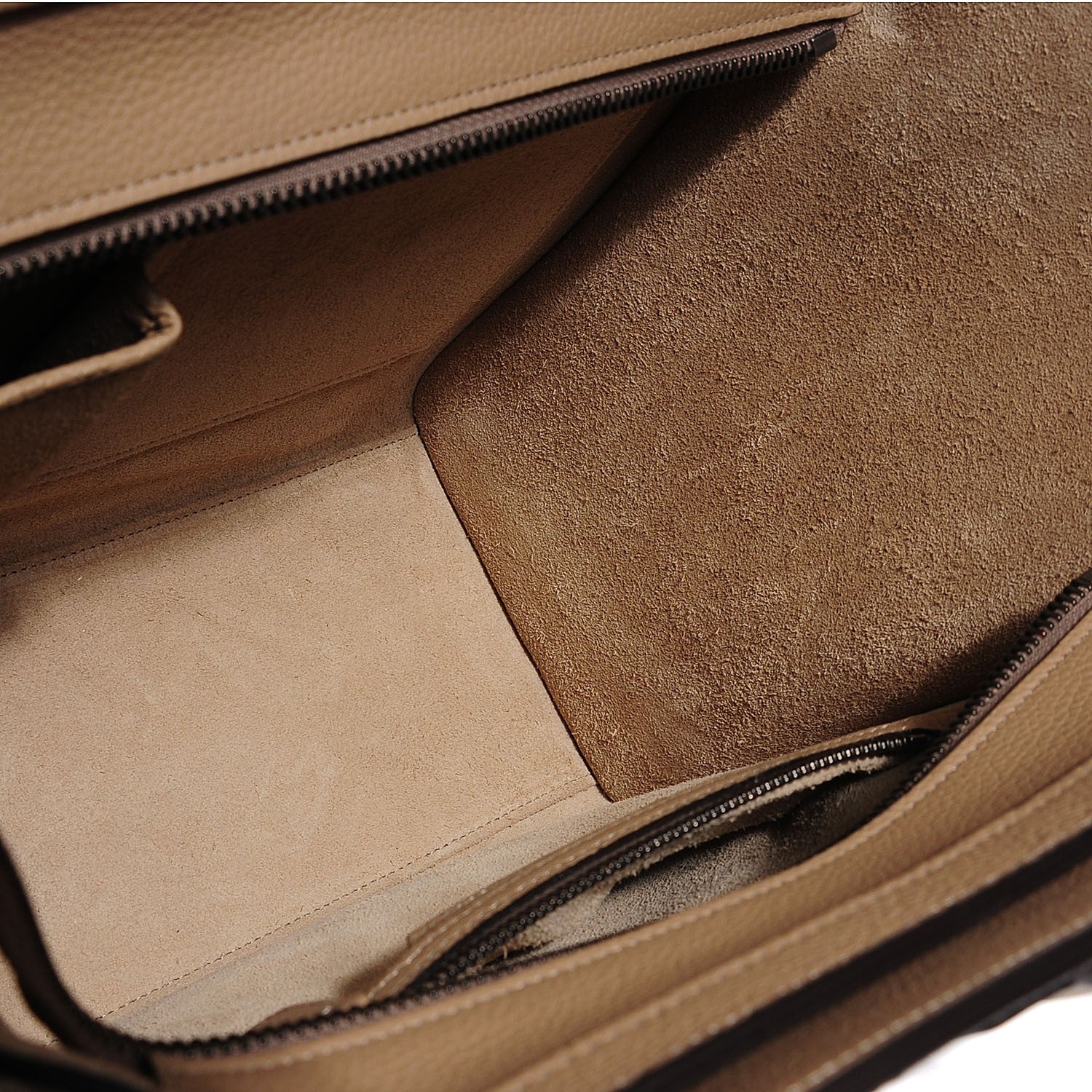 Celine Drummed Calfskin Micro Luggage Dune 5 of 9