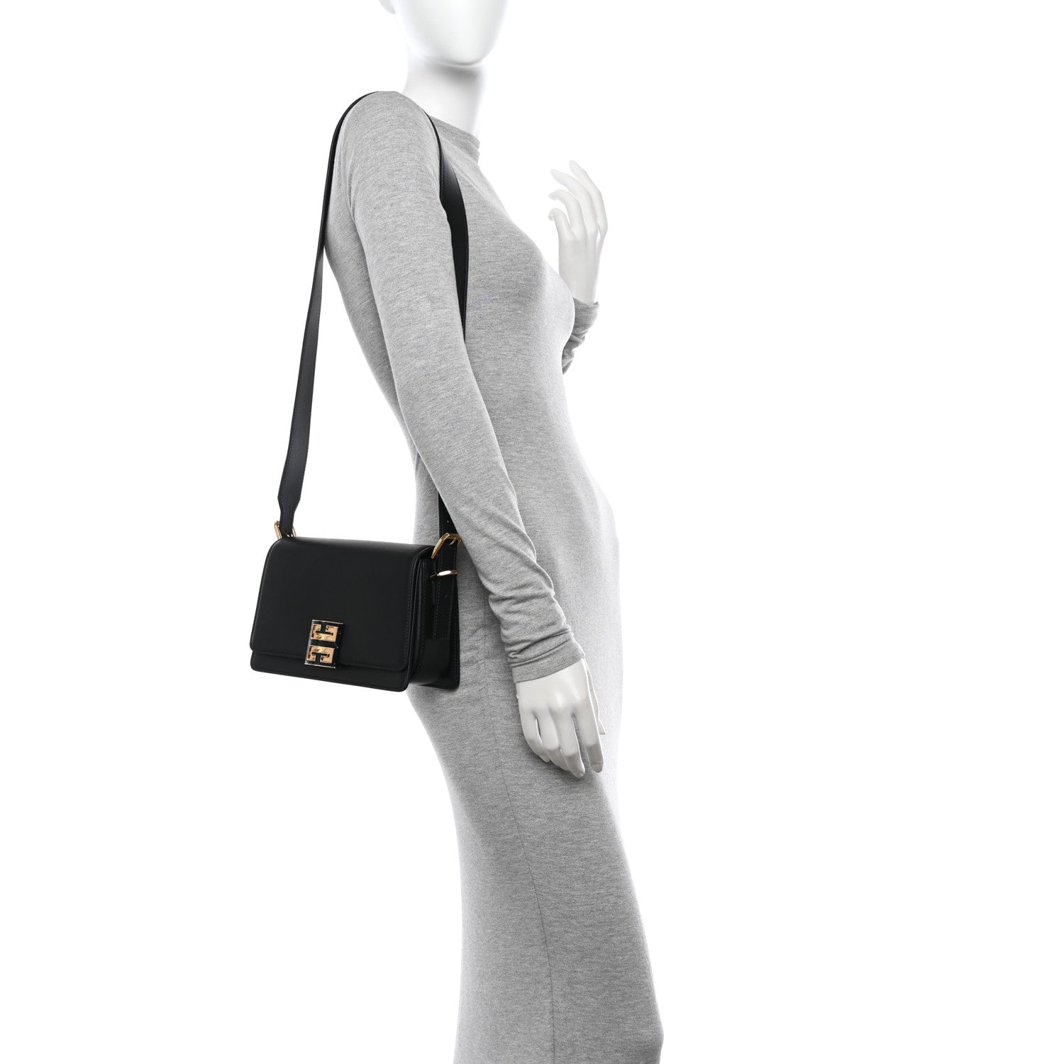 Givenchy Box Calfskin Medium 4G Shoulder Bag Black 2 of 11