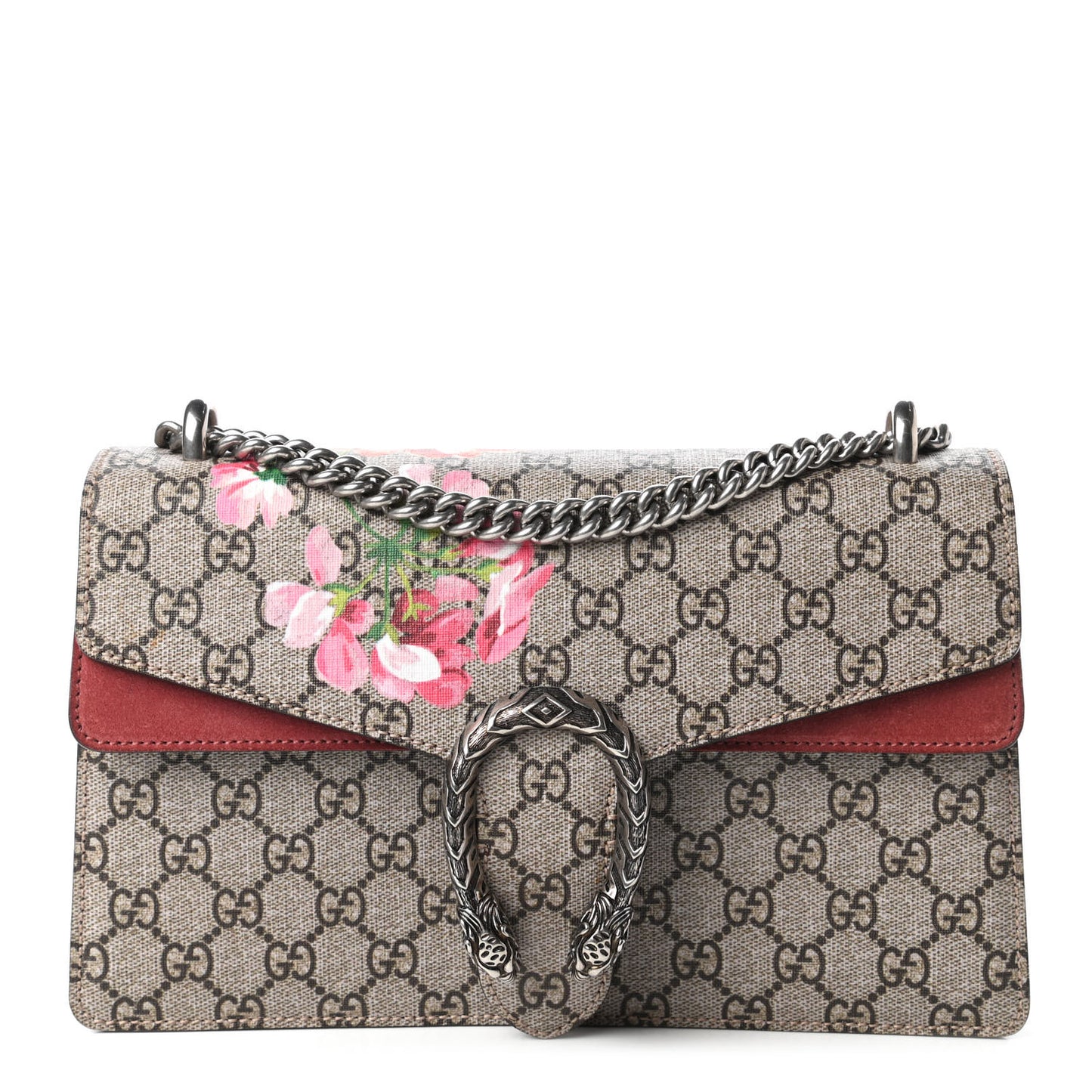 GG Supreme Monogram Blooms Small Dionysus Shoulder Bag Beige Multicolor Dry Rose