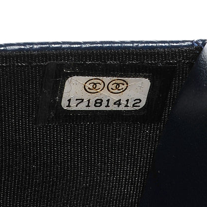 Chanel Caviar Timeless CC Wallet on Chain WOC Navy Blue 8 of 9