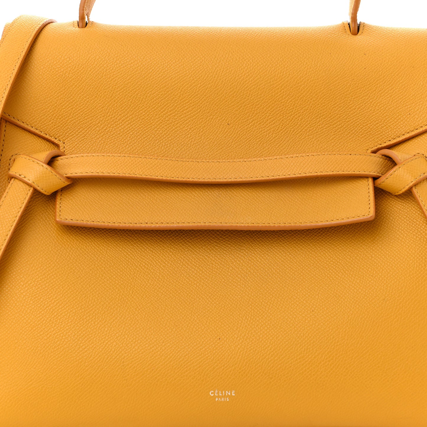 Grained Calfskin Small Belt Bag Sun Yellow