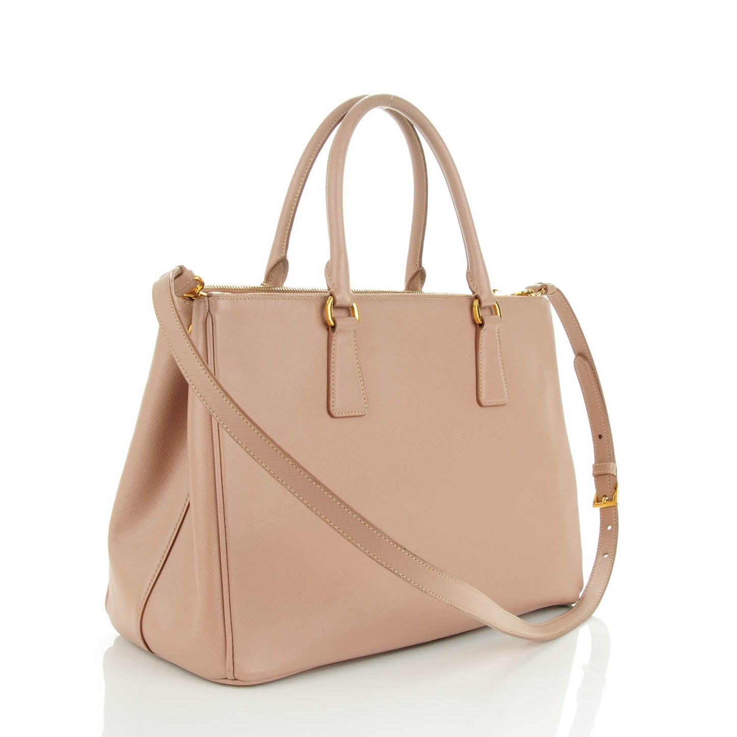 Saffiano Medium Galleria Double Zip Tote Cammeo
