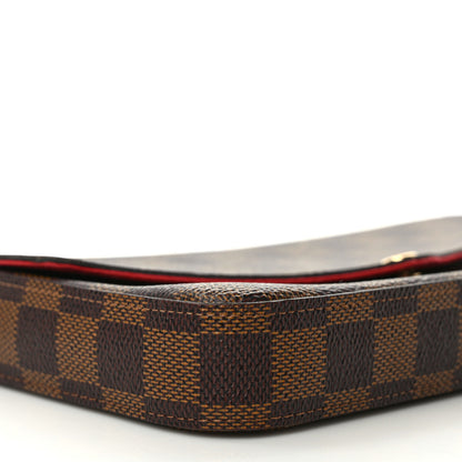 Louis Vuitton Damier Ebene Pochette Felicie Chain Wallet 8 of 14