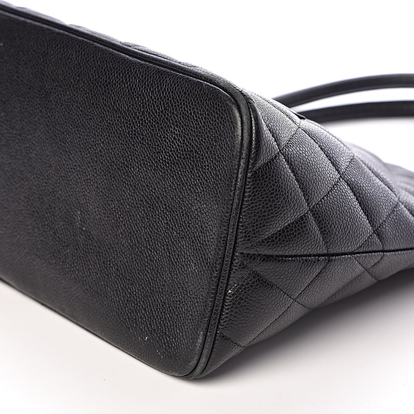 Caviar Quilted Medallion Tote Black