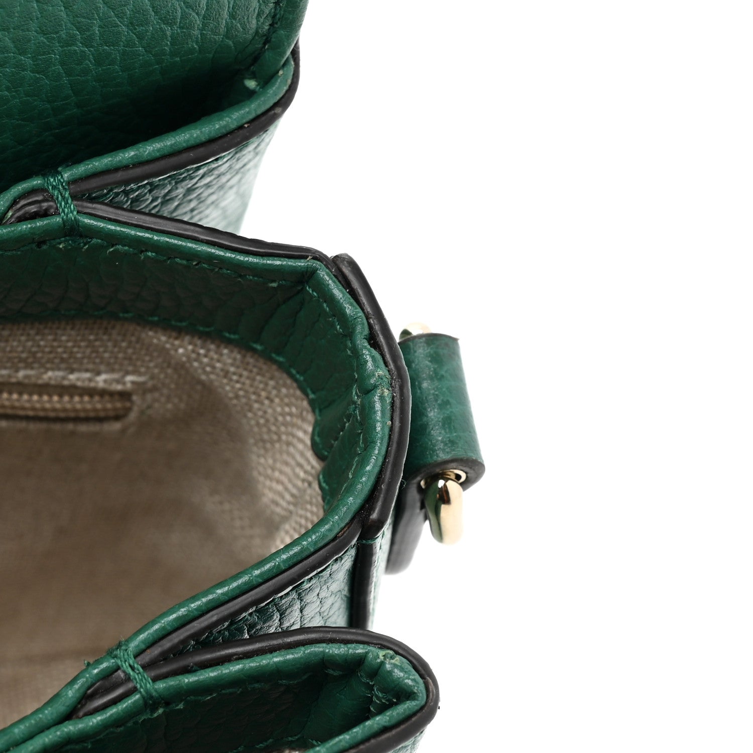 Gucci Dollar Calfskin Interlocking G Crossbody Bag Emerald 11 of 18