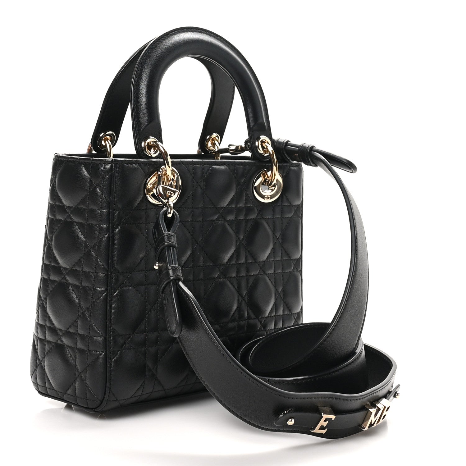 Christian Dior Lambskin Cannage Small My ABCDior Lady Dior Black 2 of 10