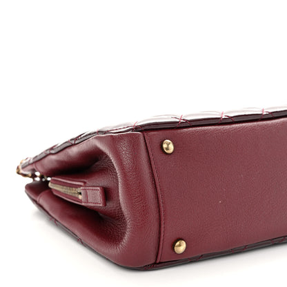 Chanel Patent Quilted CC Small Tote Red 8 of 9