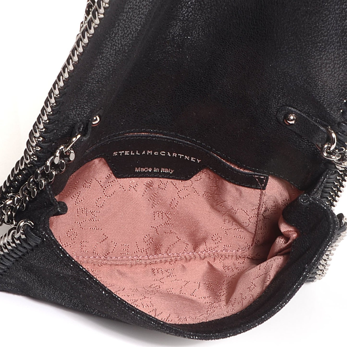 Faux Leather Shaggy Deer Falabella Crossbody Bag Black