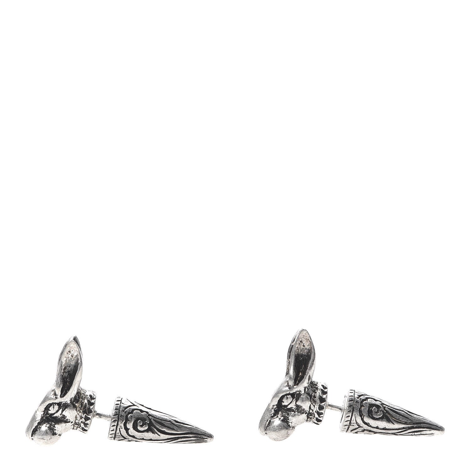 Gucci Sterling Silver Anger Forest Rabbit Earrings 2 of 7