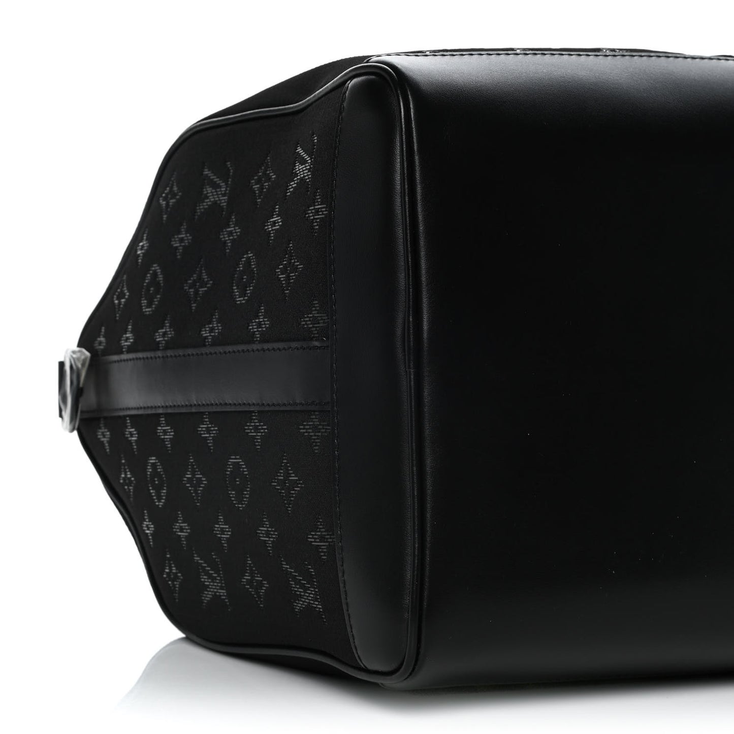 Jacquard Monogram Light Up Keepall Bandouliere 50 Black