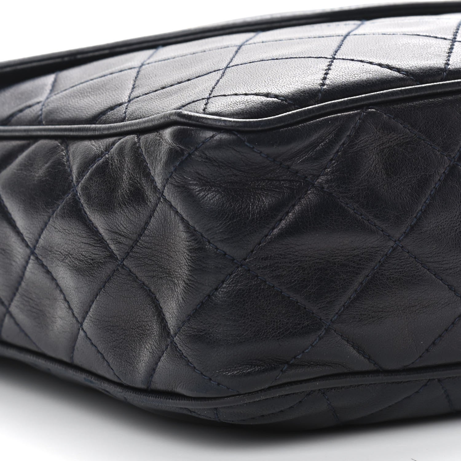 Chanel Lambskin Quilted Tassel Camera Case Navy 9 of 14