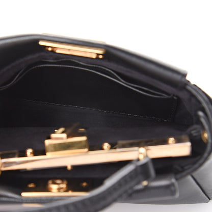 Fendi Nappa Micro Peekaboo Iconic Satchel Black 5 of 8