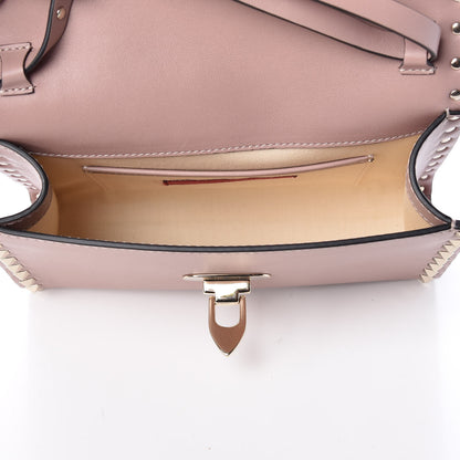 Valentino Garavani Vitello Medium Rockstud Flip Lock Crossbody Bag Poudre 5 of 9