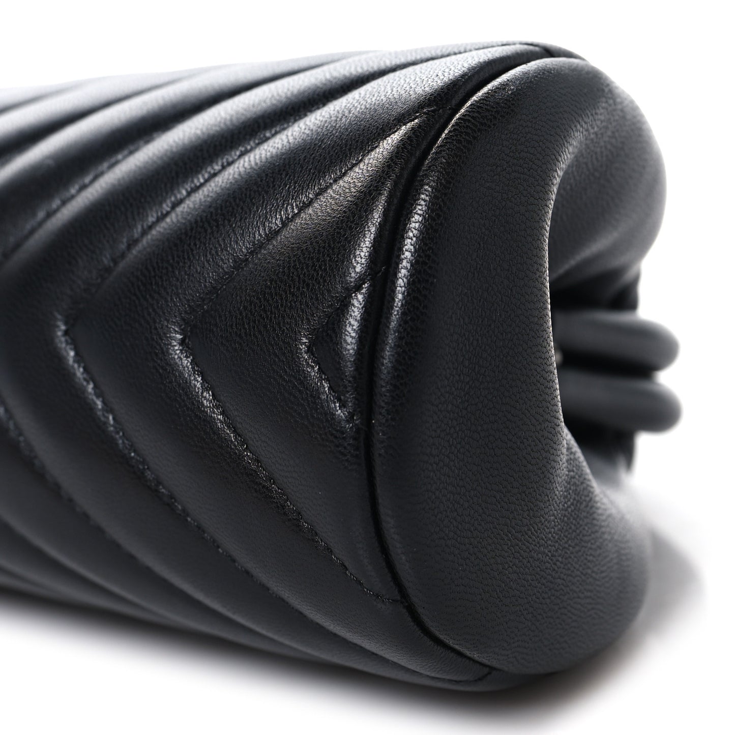 Lambskin Chevron Quilted Timeless Clutch So Black