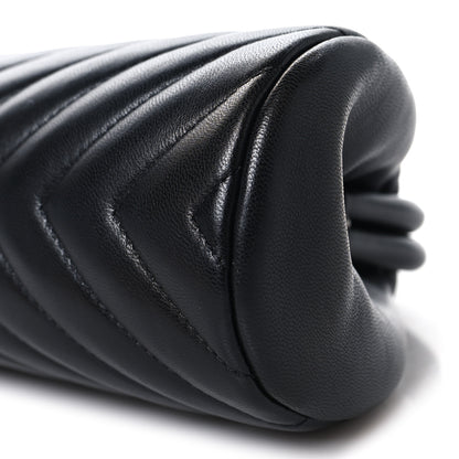 Chanel Lambskin Chevron Quilted Timeless Clutch So Black 10 of 11