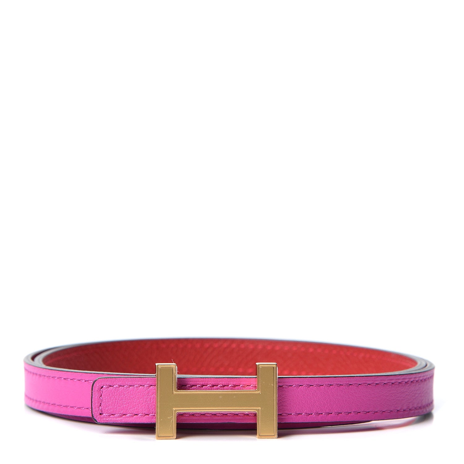 Hermes Epsom 13mm Focus Belt 70 Magnolia Rouge Casaque 1 of 5