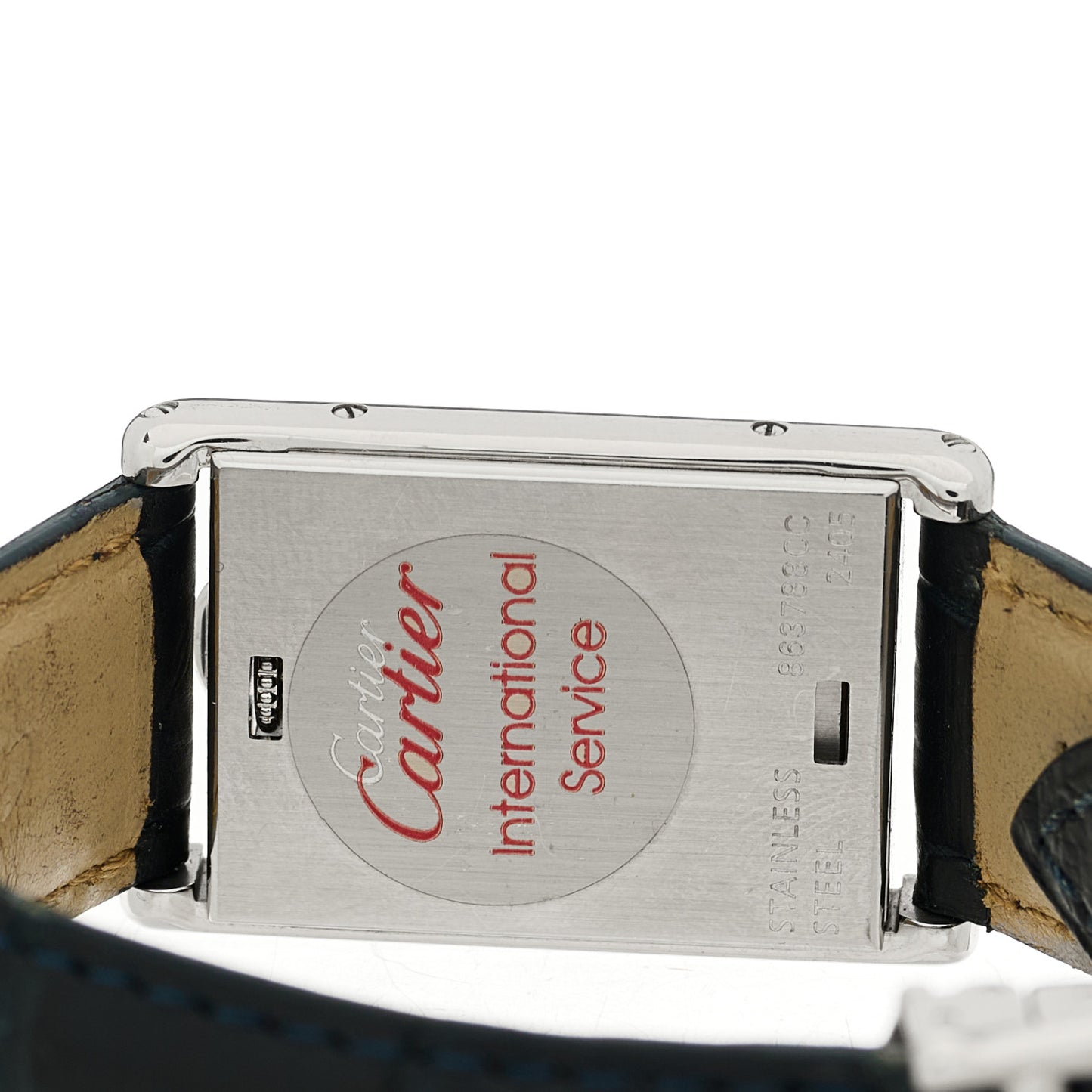 Stainless Steel Alligator 24mm Tank Basculante Quartz Watch