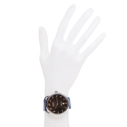 Hermes Stainless Steel Swift 41mm Arceau Automatic Watch Bleu Electrique 2 of 8