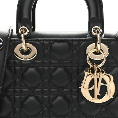 Christian Dior Lambskin Cannage Small Lucky Badges My Lady Dior Black 8 of 12