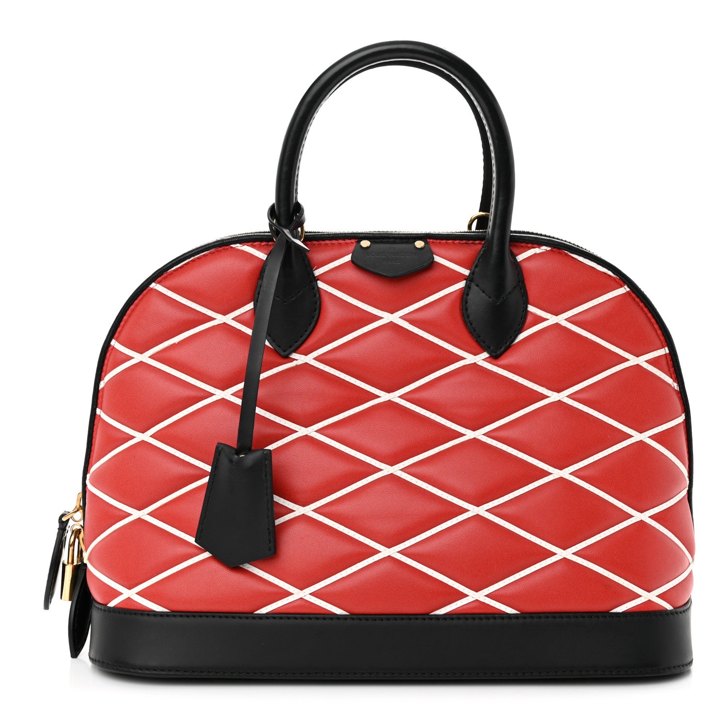 Louis Vuitton Lambskin Malletage Alma PM Red 1 of 11
