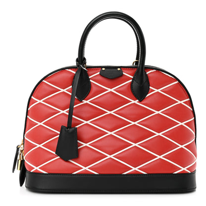 Louis Vuitton Lambskin Malletage Alma PM Red 1 of 11