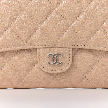 Chanel Iridescent Caviar Quilted Classic Clutch With Chain Beige 11 of 12