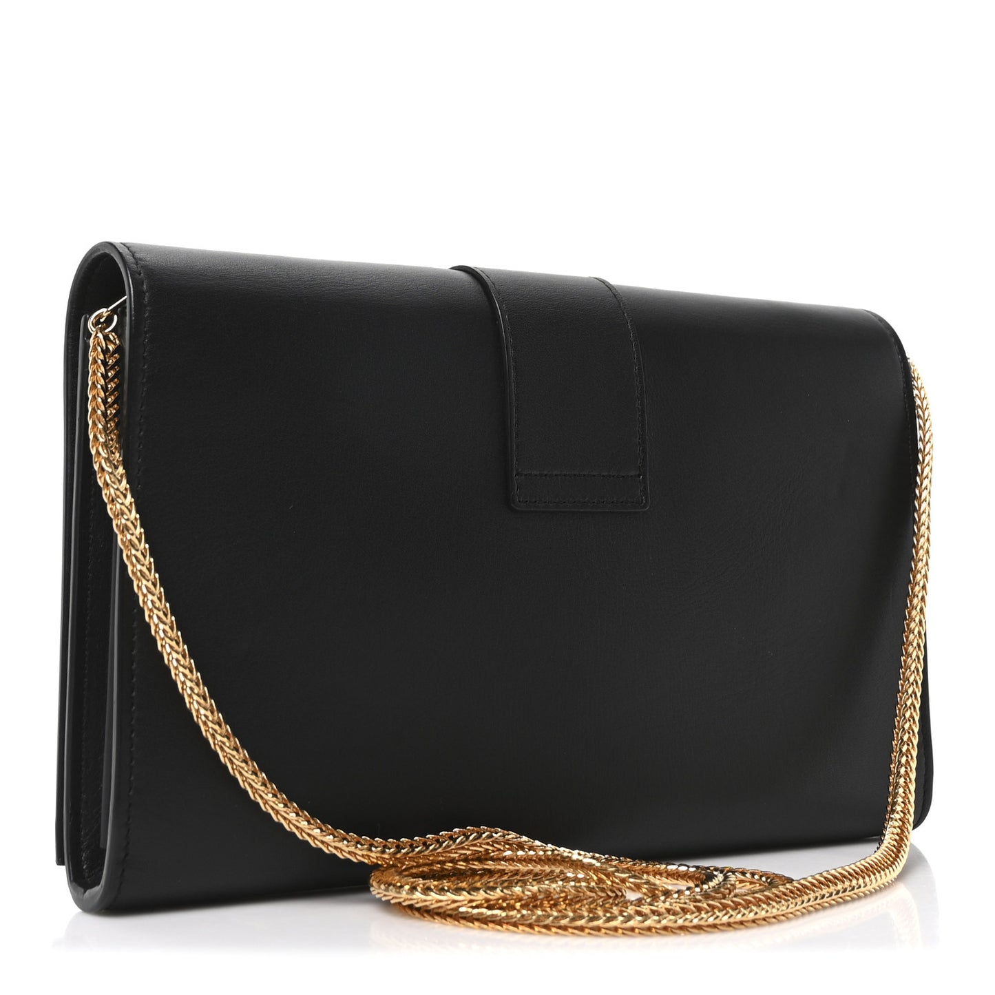 Calfskin Classic Y Ligne Chain Wallet Black