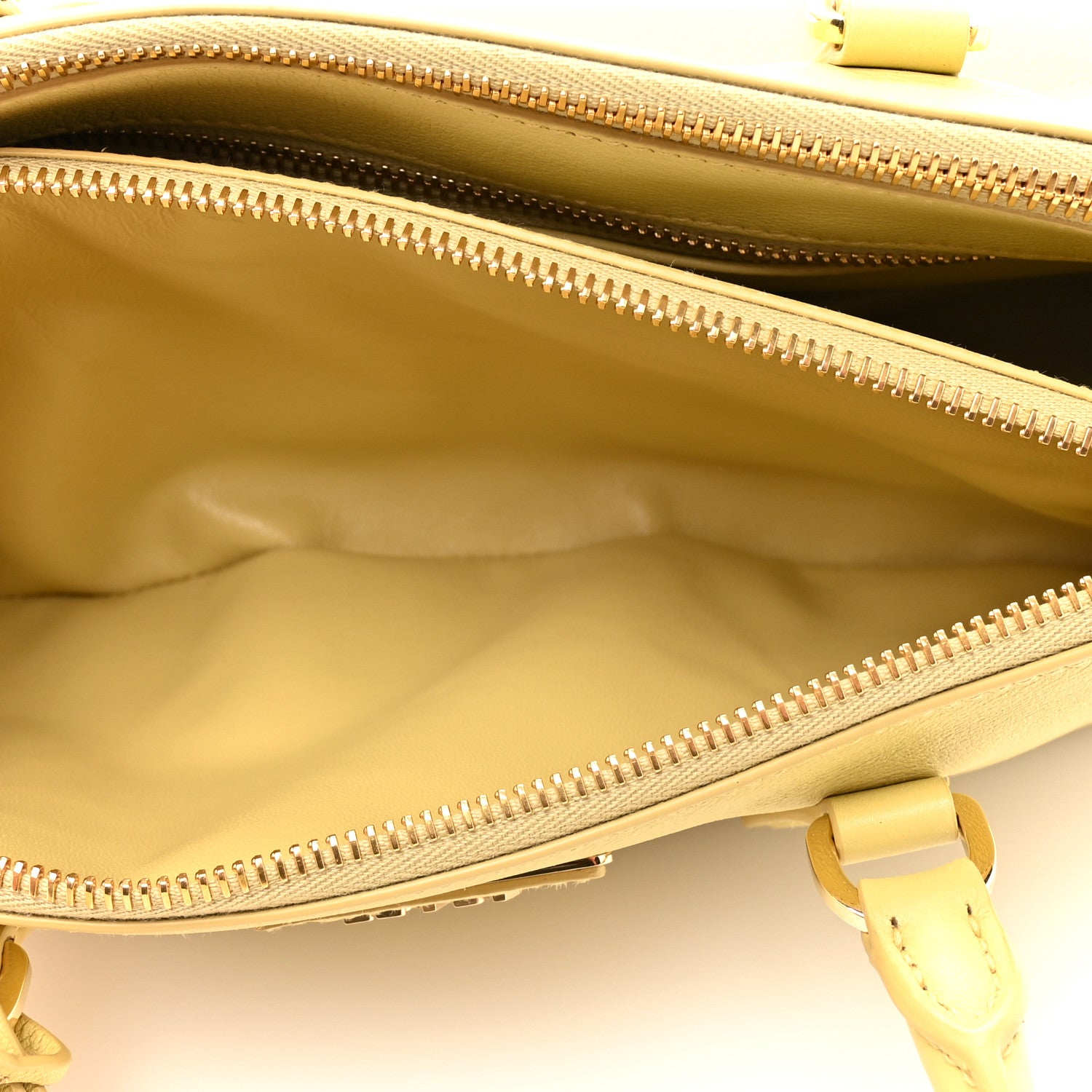 Prada Soft Grain Medium East West Galleria Double Zip Bag Vanilla 7 of 13