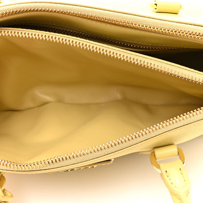 Prada Soft Grain Medium East West Galleria Double Zip Bag Vanilla 7 of 13