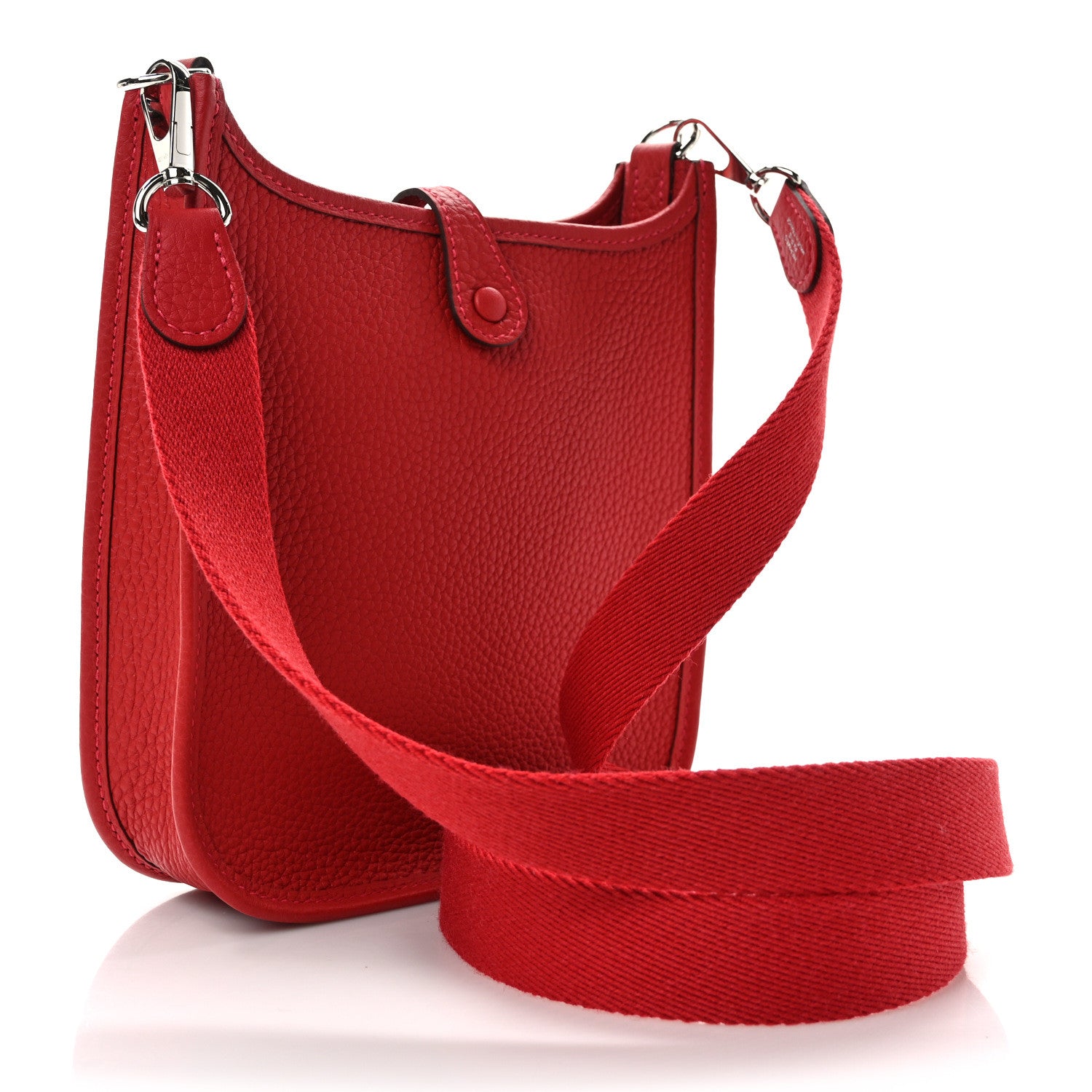 Hermes Taurillon Clemence Evelyne TPM Vermillion Rouge Vif 4 of 10