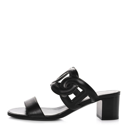 Hermes Nappa Bikini Sandals 36 Black 1 of 8